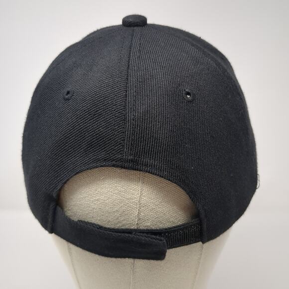 Chicago Strapback Hat Black One Size Embroidered Spell Out Adjustable - Picture 6 of 9